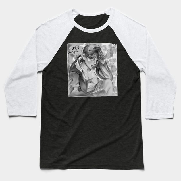 BTS Bangtan Boys: Jungkook You Never Walk Alone Baseball T-Shirt by MichDeLuna